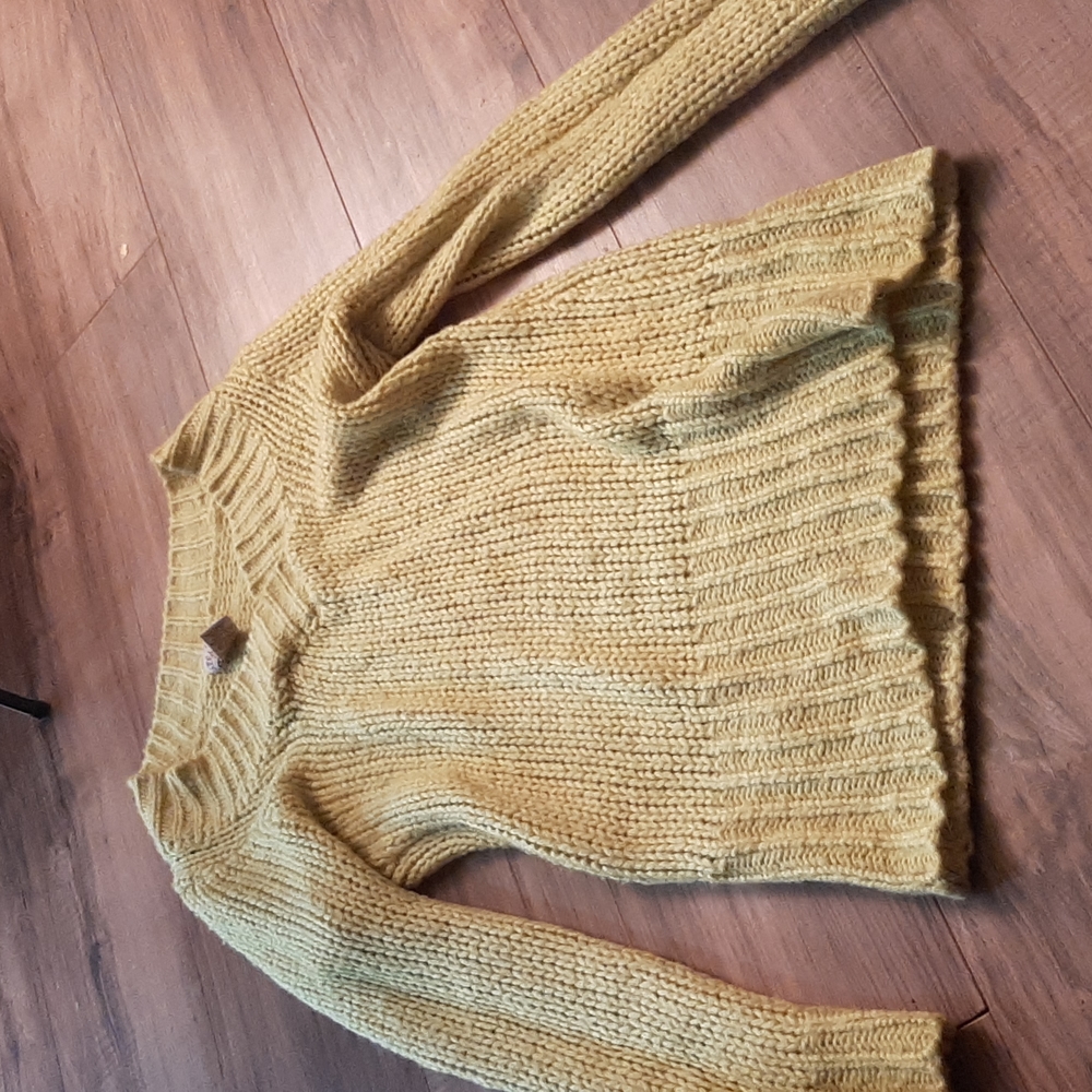 "Glimmer byJ.J. Basics" neon green sweater